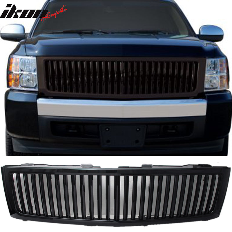 Polished Upper Billet Grille For 2007-2013 Chevy Silverado 1500 – Front Overlay