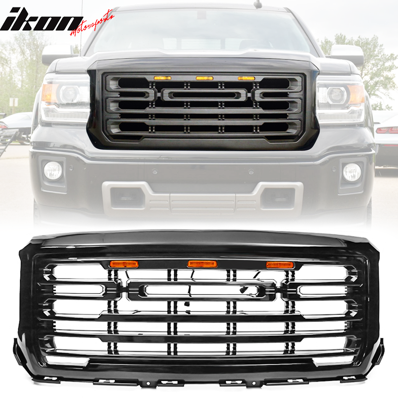 IKON MOTORSPORTS, Front Grille Compatible With 2014-2015 GMC