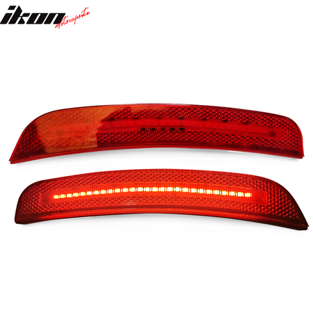 Fits 15-23 Dodge Charger Front & Rear LED Side Marker Lights Lamps Red Lens 4PCS