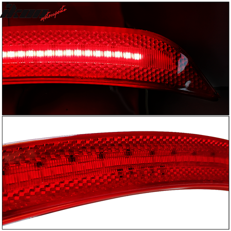 Fits 15-23 Dodge Charger LED Rear Side Marker Lights Turn Signal Lamp
