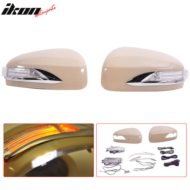 Fits 09-13 Infiniti FX35 13-15 QX70 Side Mirror Cover W/ LED