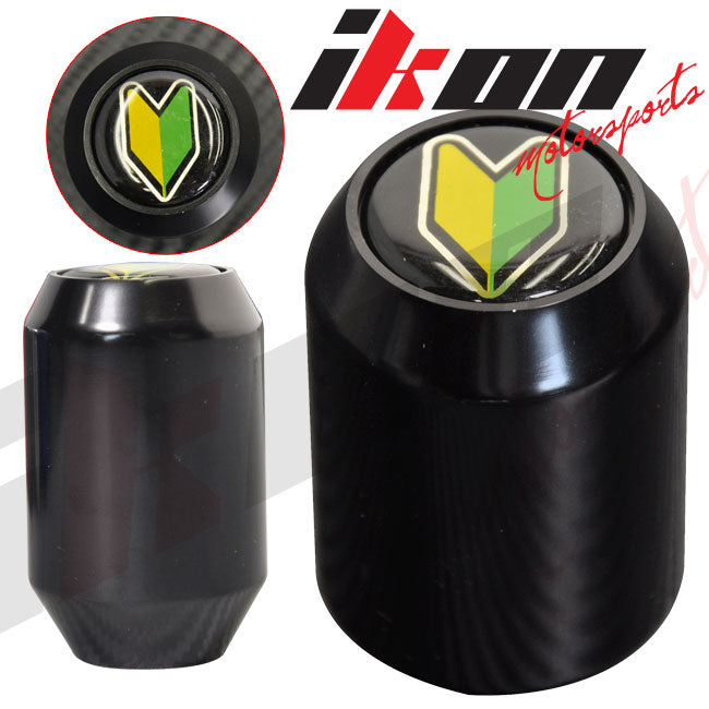 Black Aluminum M10X1.5MM Thread MT Manual Gear Shift Knob +BD Badge