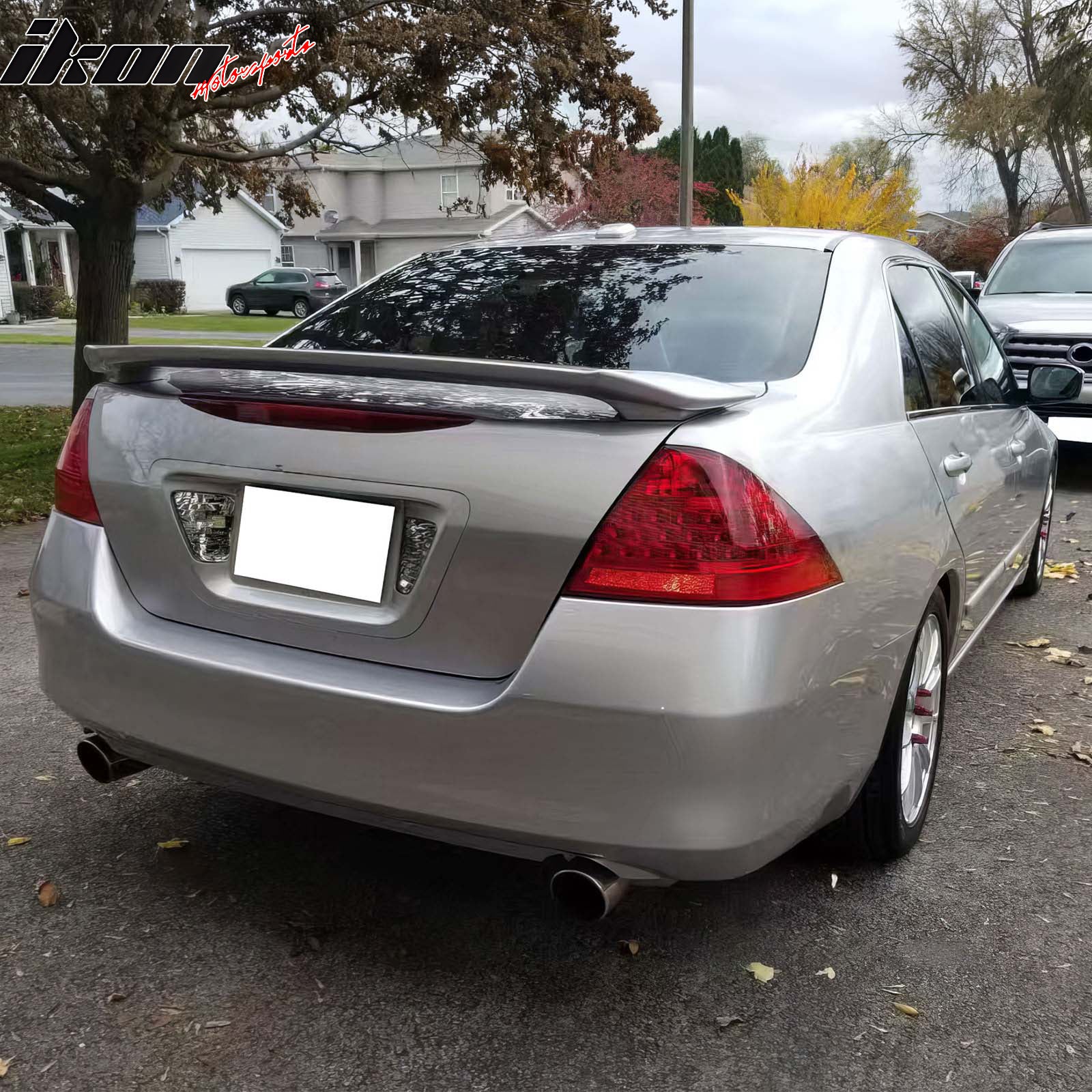 Fits 06-07 Honda Accord 4Dr OE Style Rear Trunk Spoiler Lid Wing Gray Primer ABS