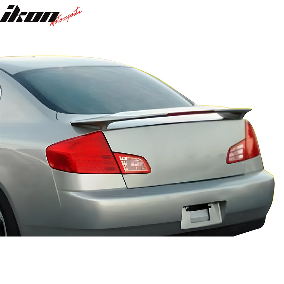 2003-2006 INFINITI G35 4Dr OE Style LED Gray Primer Trunk Spoiler Wing