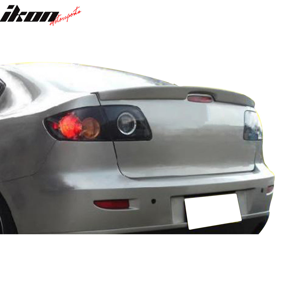2004-2009 Mazda 3 OE Flush Mount ABS Gray Primer Trunk Spoiler ABS