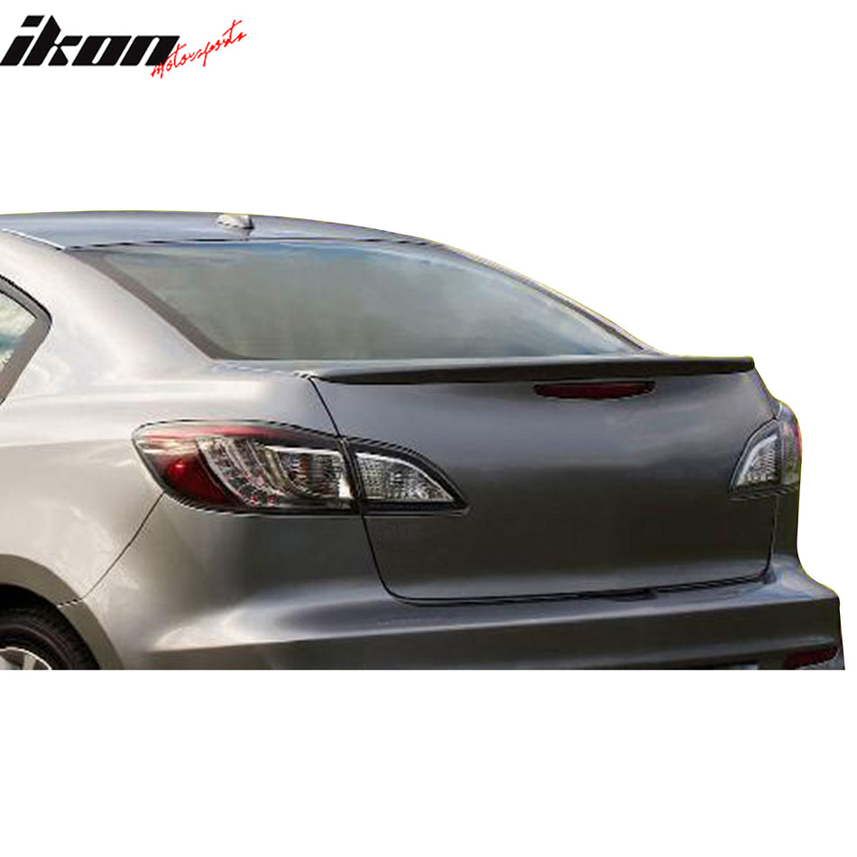 2010-2013 Mazda 3 Gray Primer OE Flush Mount Trunk Spoiler Fiberglass