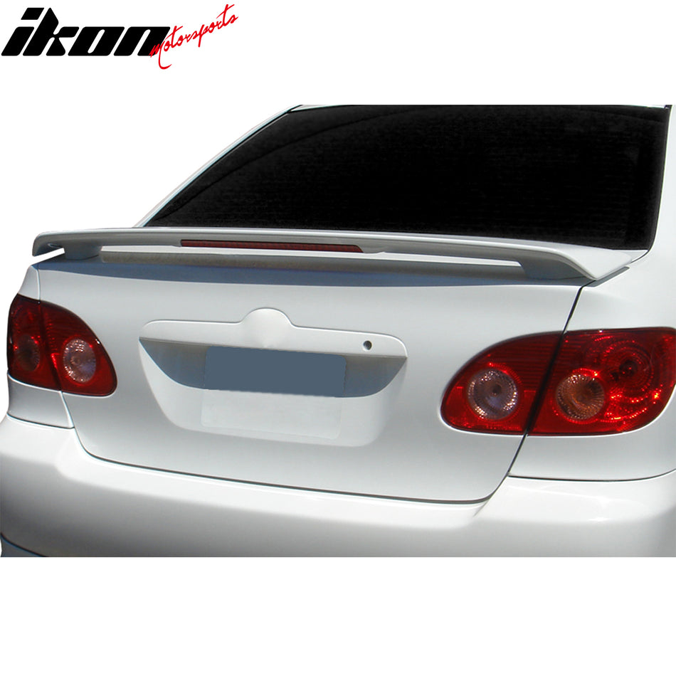 2003-2008 Toyota Corolla OE Style Gray Primer Trunk Spoiler W/LED ABS