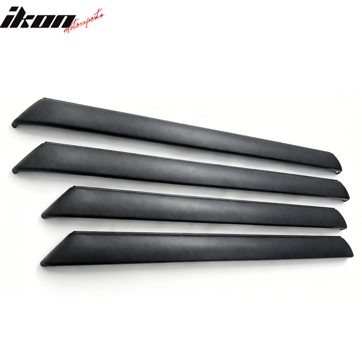 IKON MOTORSPORTS, Fender Trims Compatible with 2002-2006 Chevrolet Avalanche 1500/2500, Dark Gray ABS Vent Molding Cover Garnish Spoiler Fin, 4PCS
