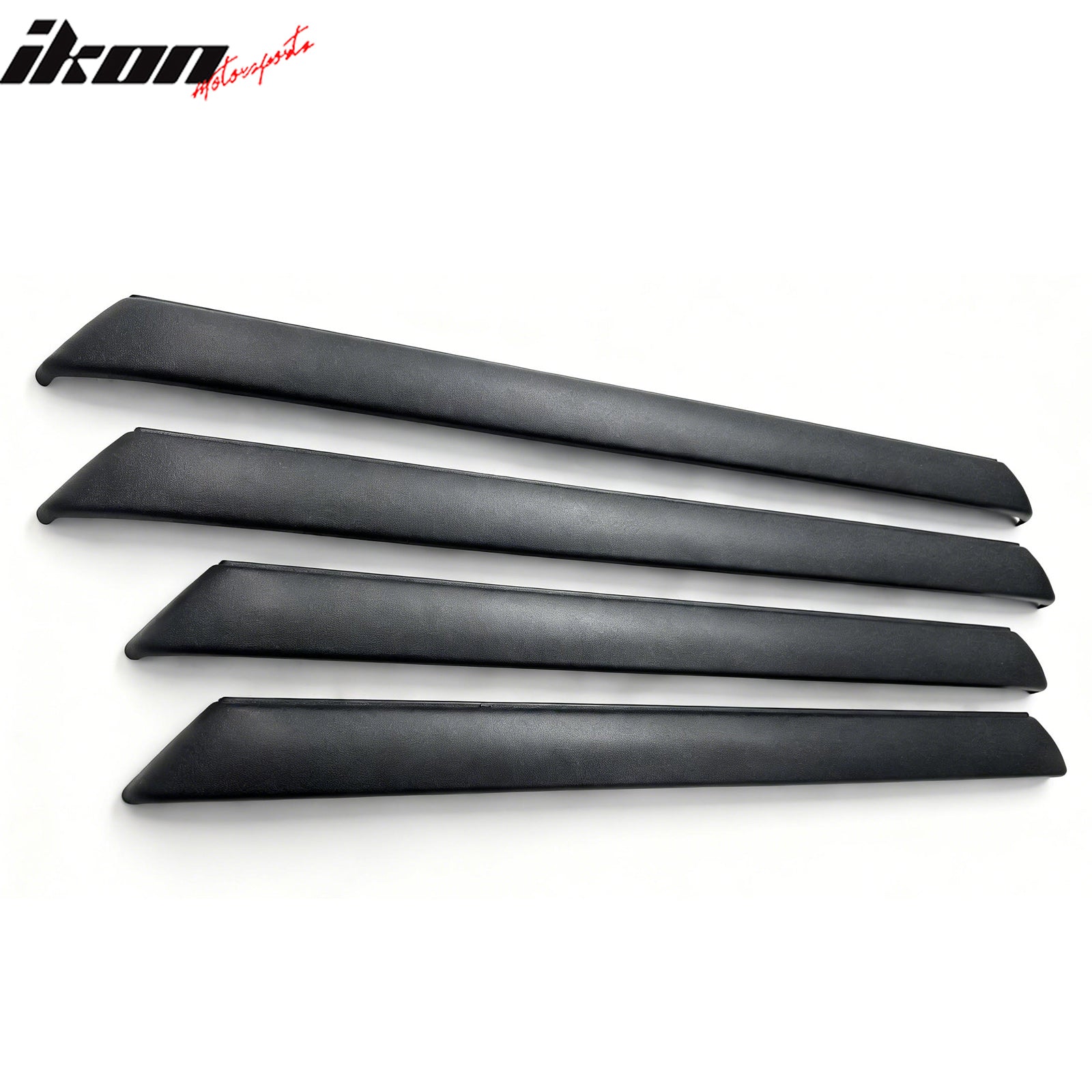 IKON MOTORSPORTS, Fender Trims Compatible with 2002-2006 Chevrolet Avalanche 1500/2500, Dark Gray ABS Vent Molding Cover Garnish Spoiler Fin, 4PCS