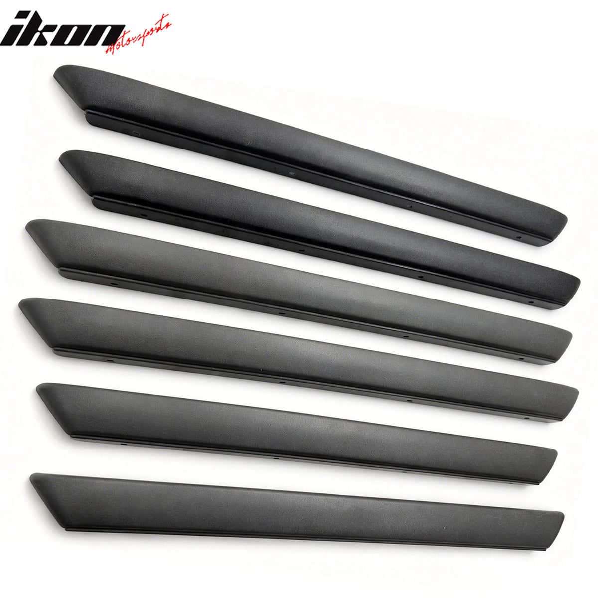 IKON MOTORSPORTS, Fender Trims Compatible with 2002-2006 Chevrolet Avalanche 1500/2500, Light Gray ABS Vent Molding Cover Garnish Spoiler Fin, 6PCS