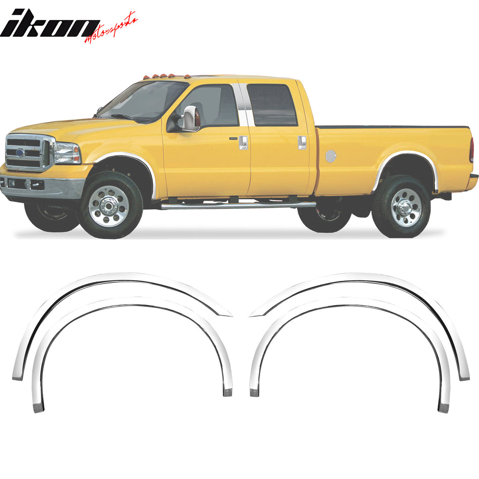 1999-2007 Ford F-250 & F-350 Super Duty Chrome Fender Flares ABS