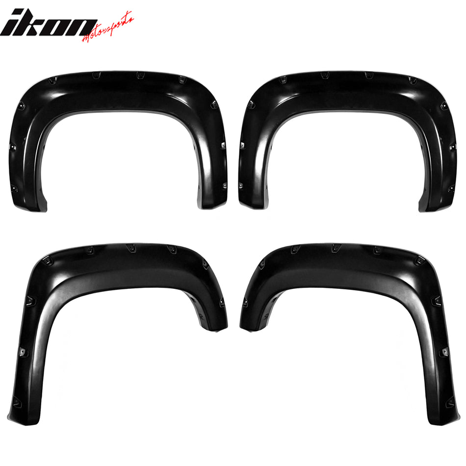 2011-2014 GMC Sierra 2500 3500 HD 78.7"/97.6" Pocket Rivet Fender Flares ABS
