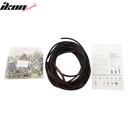 Fits 11-16 Jeep Grand Cherokee WK2 Rivet/Bolt Style Fender Flare Wheel Cover ABS