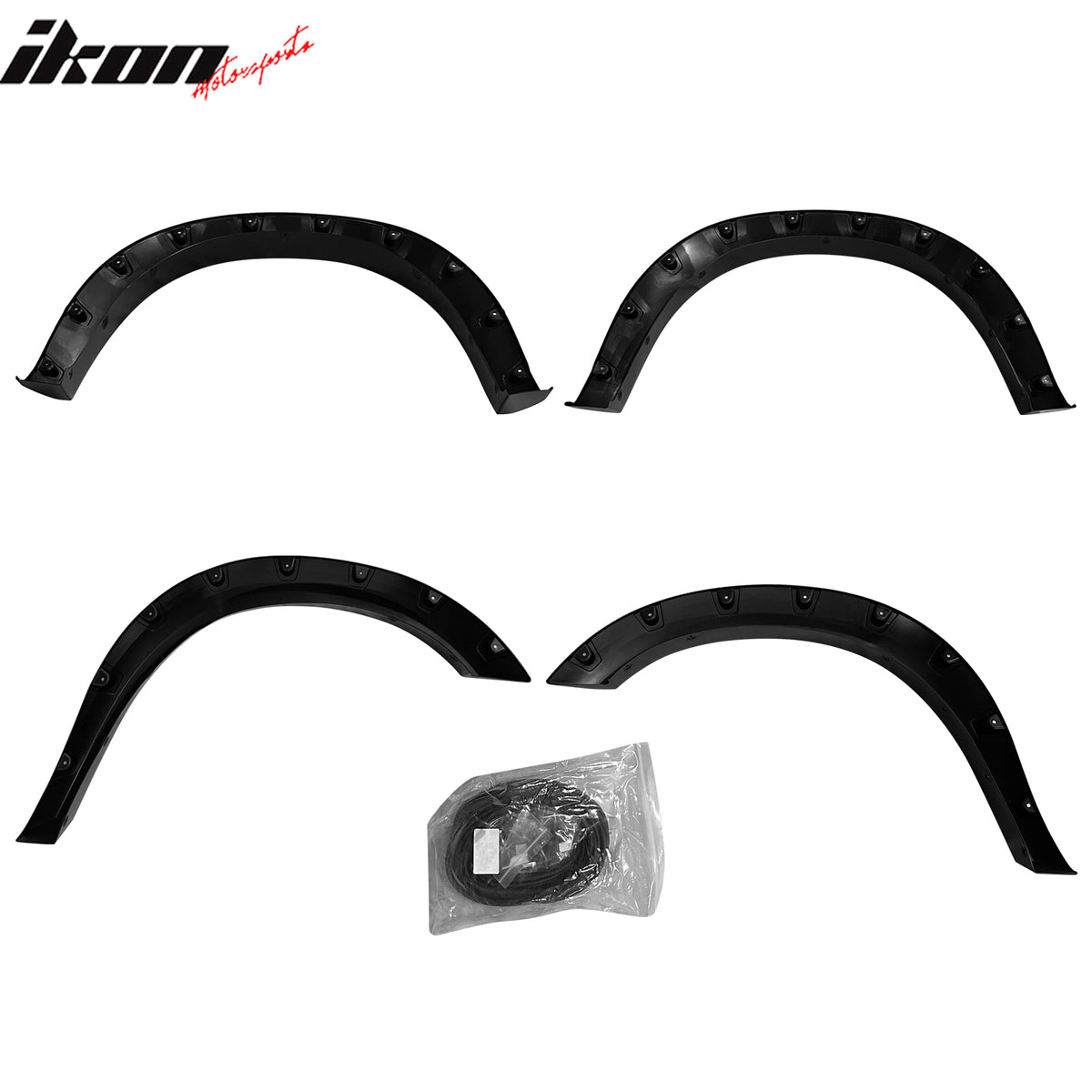 Fits 20-22 Ram 2500 Pocket Style Fender Flares Wheel Arch Extension Cover PP 4PC