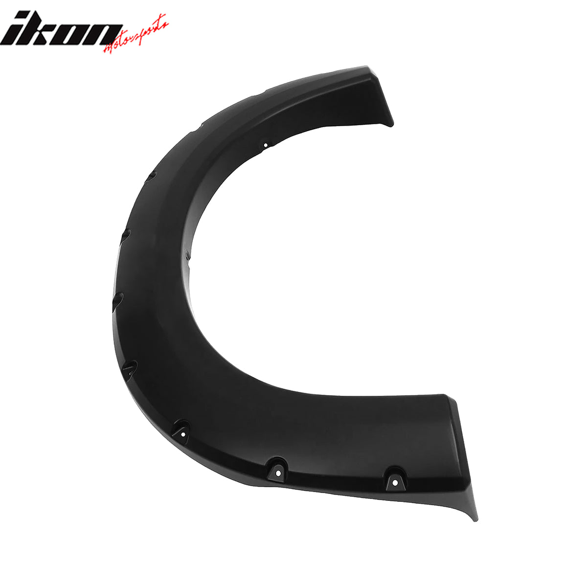 IKON MOTORSPORTS Fender Flares Compatible with 1999-2007 Ford F-250 F-350, Pocket Style ABS Smooth Black Wheel Flare Cover Protector Set, 4Pcs, Front & Rear