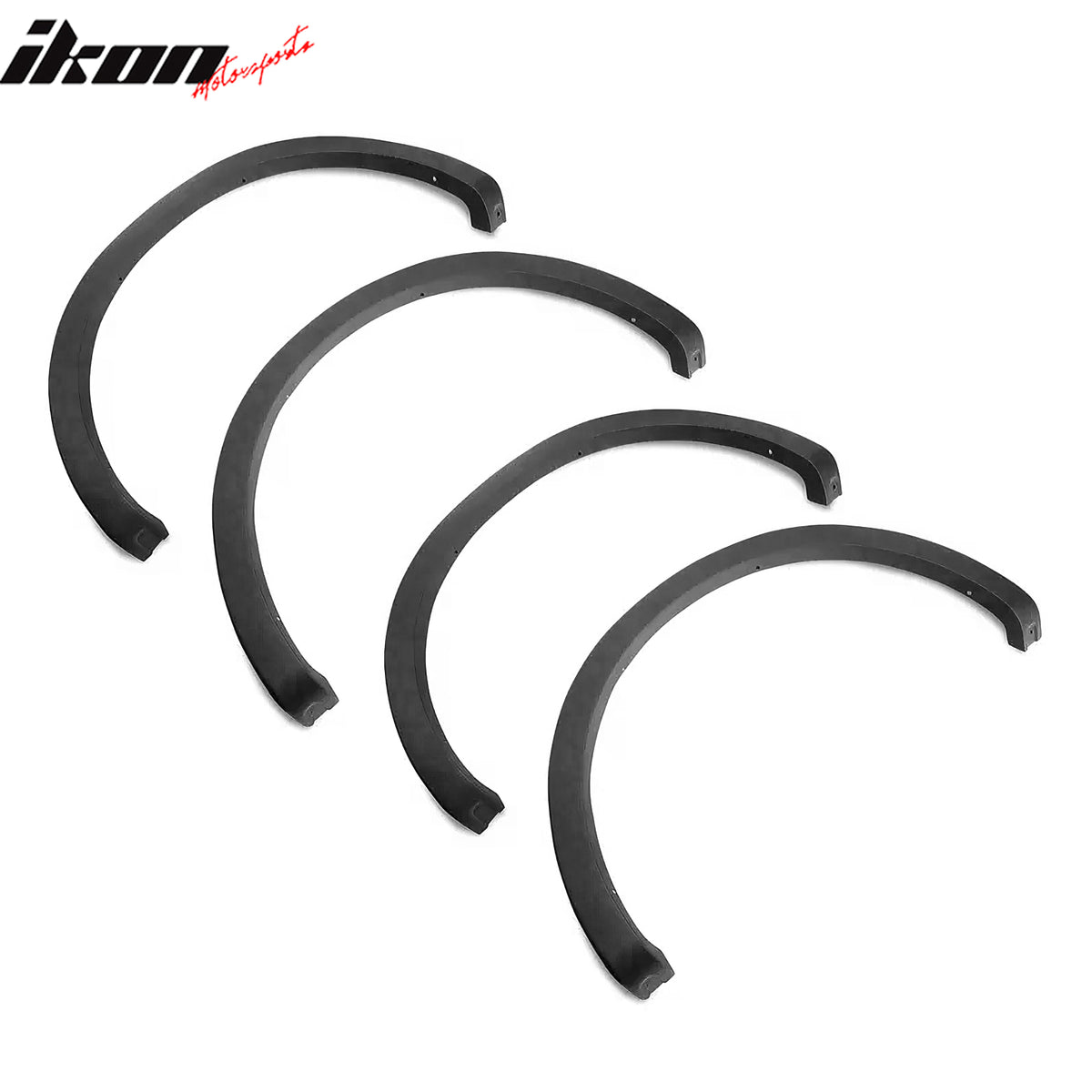 IKON MOTORSPORTS Fender Flares Compatible with 2004-2008 Ford F-150 Styleside, OE Style PU Black Wheel Flare Cover Protector Set, 4 Pcs, Front & Rear