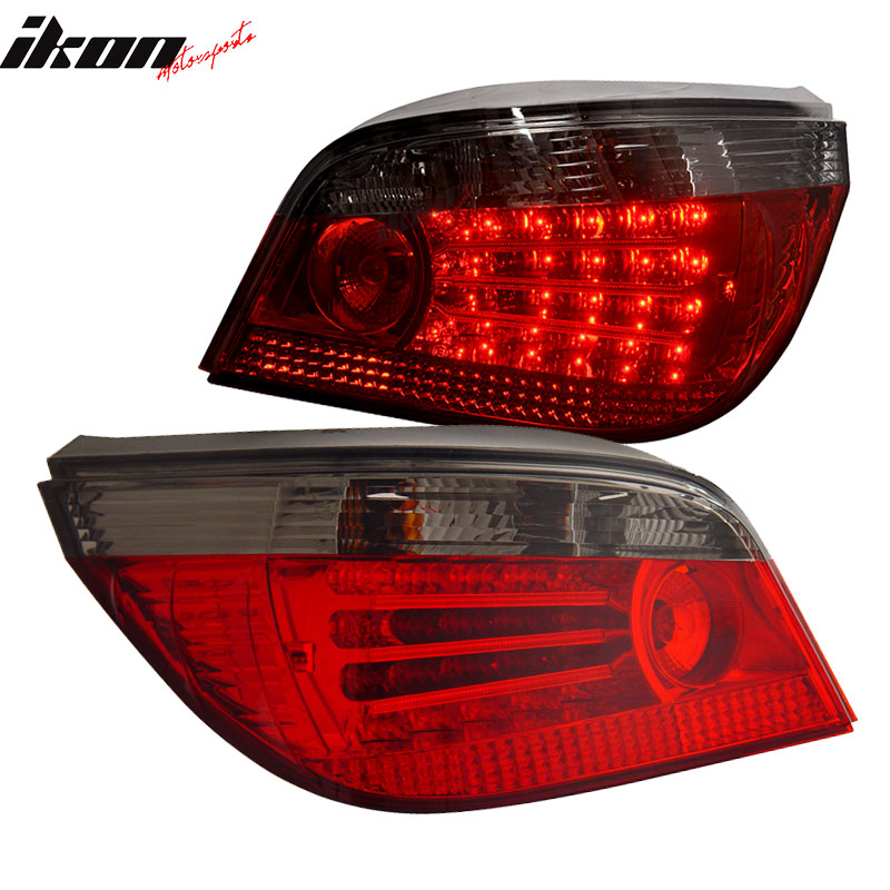 Sale! Fits 04-07 BMW E60 LED Tail Lights Red Smoke