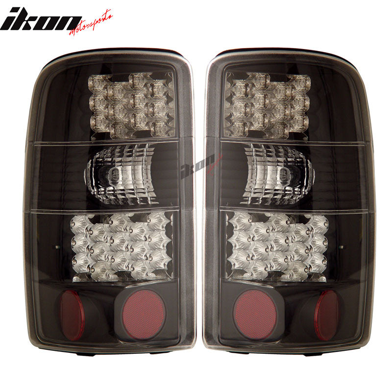 Fits 00-06 Chevy Tahoe Suburban Denali LED Tail Lights Black