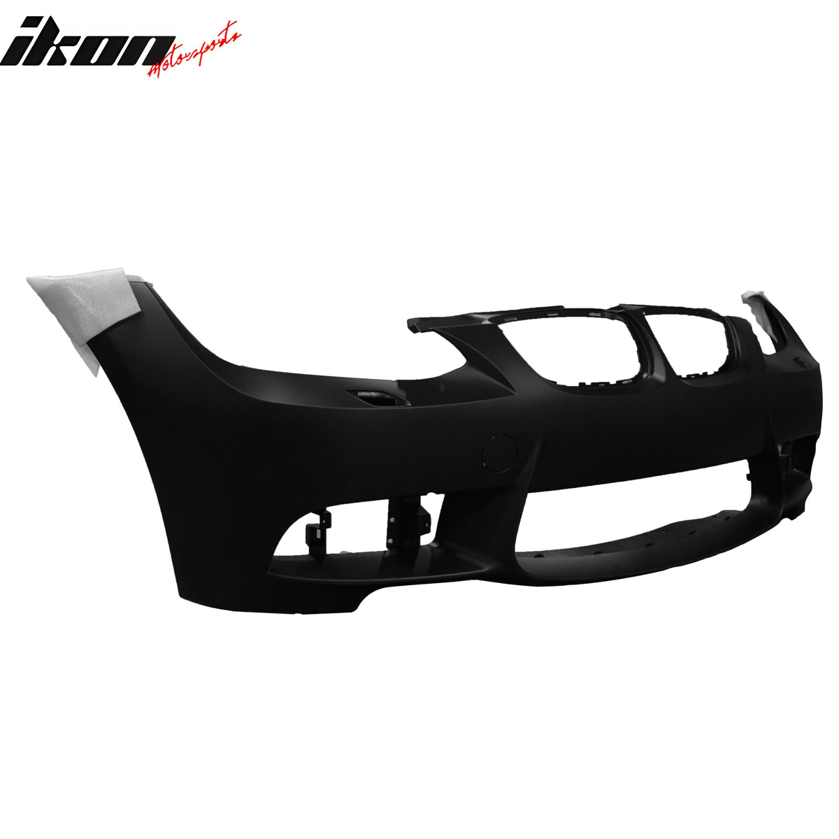 IKON MOTORSPORTS, Front Bumper Cover Compatible With 2007-2010 BMW E92 3 Series 2-Door Coupe, Unpainted PP M3 Style Bumper Conversion Guard Protector Bodykit