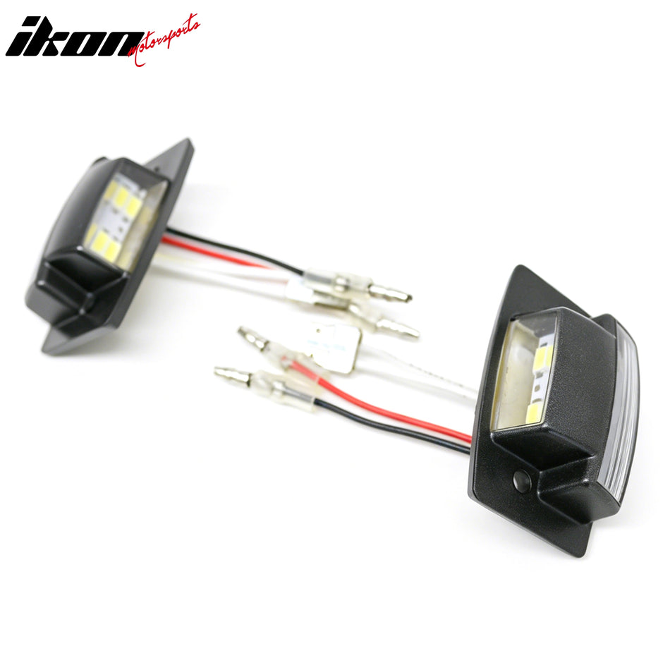1994-2001 Dodge Ram 1500 1994-2002 Ram 2500 3500 2PCS Full LED License Plate Lights Lamps Taillight Assembly Replacement Black Housing White
