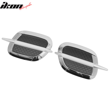 Universal Fit Side Fender Vents Chrome w/ Black Insert 8.66" x 4.72"