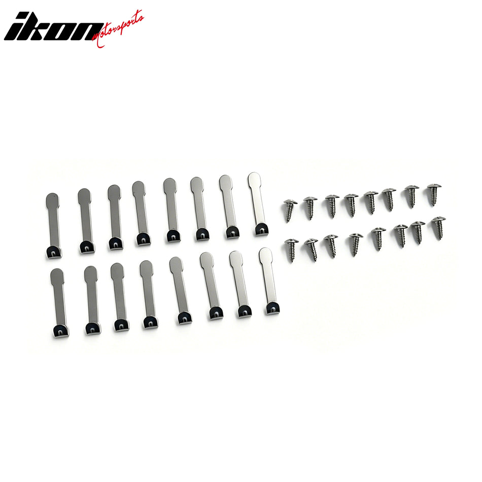 IKON MOTORSPORTS Fender Flares Compatible with 1998-2002 Lincoln Navigator 1997-2002 Ford Expedition, Chrome Wheel Flare Cover Protector Trims Set, 4 Pcs, Front & Rear
