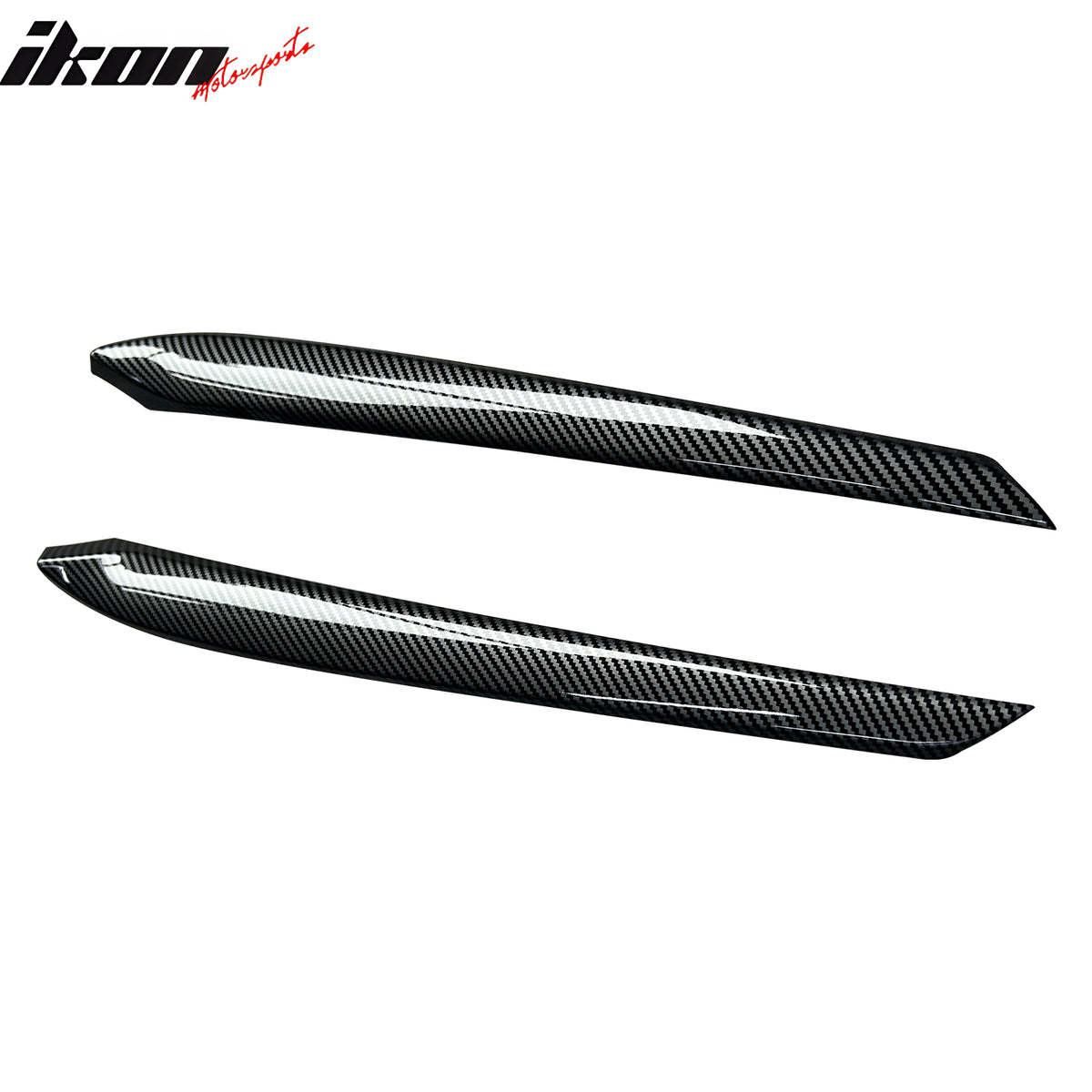 Fits 21-23 Tesla Model 3 23 Y Front Door Panel Trim Carbon Fiber Print 2PCS ABS