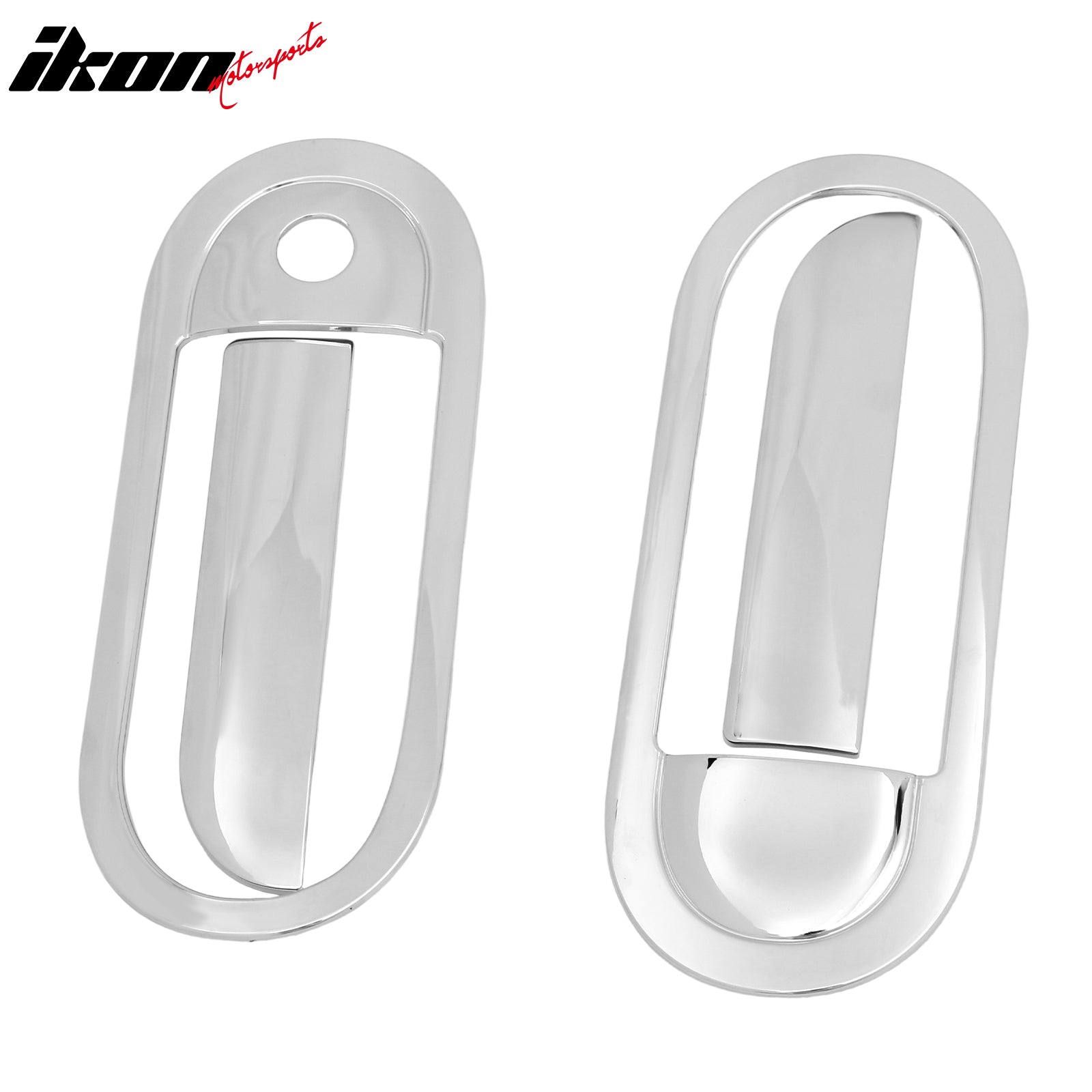 IKON MOTORSPORTS Door Handle Cover W/ 1-Keyhole, Compatible with 2002-2005 Ford Thunderbird, ABS Chrome Door Handle Protector Cap Driver Passenger Side Front Rear Door Handle Cover Assembly