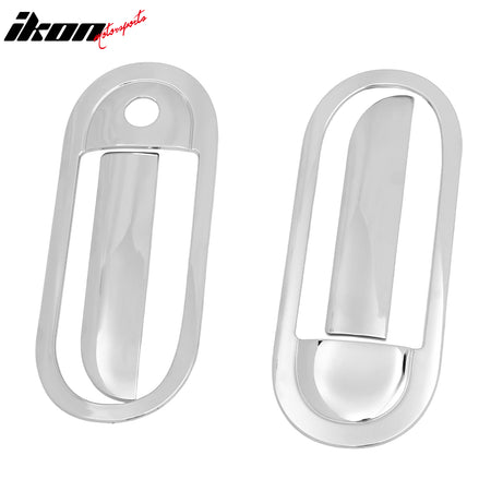 IKON MOTORSPORTS Door Handle Cover W/ 1-Keyhole, Compatible with 2002-2005 Ford Thunderbird, ABS Chrome Door Handle Protector Cap Driver Passenger Side Front Rear Door Handle Cover Assembly