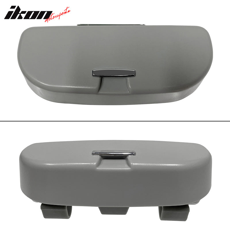 Universal Grey Sunglasses Holder Organizer Case Storage Sun Visor Mounted Box