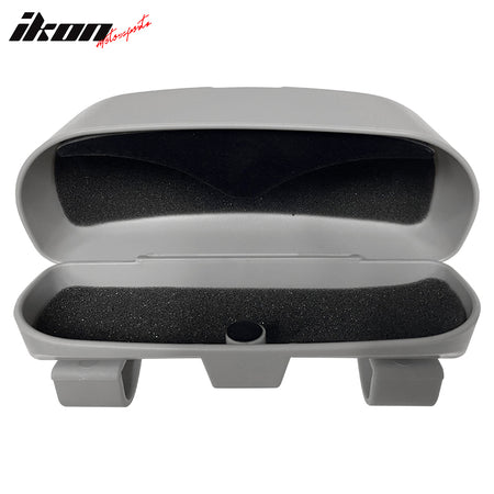 Universal Grey Sunglasses Holder Organizer Case Storage Sun Visor Mounted Box