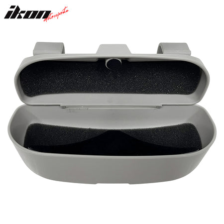 Universal Grey Sunglasses Holder Organizer Case Storage Sun Visor Mounted Box