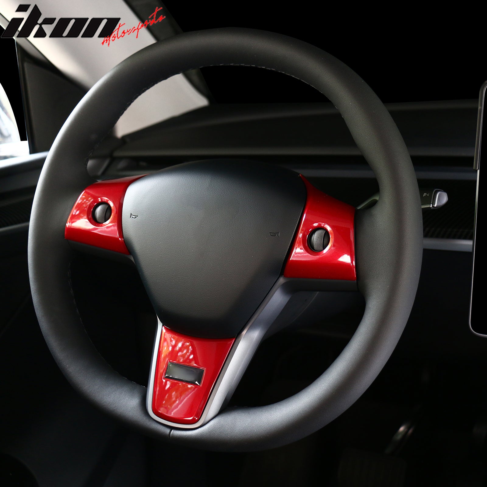 Car Integrated Steering Wheel Cover Trim Sticker For Tesla Model 3 Steering  Wheel Panel, 4 Colors