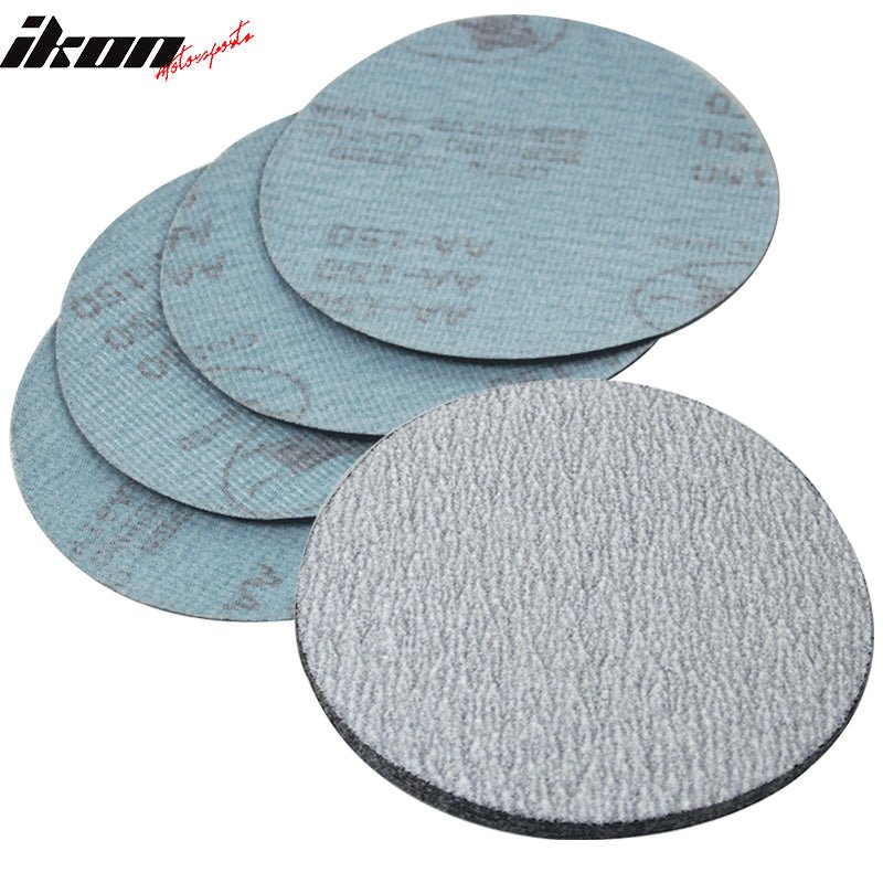 100PC 5in 127mm 150 Grit Auto Sanding Disc Sandpaper Sheets Sand PaperIkon Motorsports