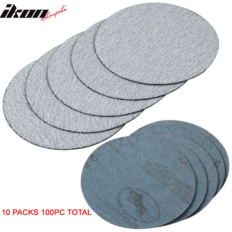 100PC 5in 127mm 80 Grit Auto Sanding Disc Sandpaper Sheets Sand PaperIkon Motorsports