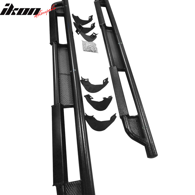 IKON MOTORSPORTS, Running Boards Compatible With 2009-2018 Dodge Ram 1500 2500 3500 & 2019-2023 Dodge Ram 1500 Classic Crew Cab, 2PCS Side Step Bars Nerf Bars Added on Bodykit Replacement, 2010 2011