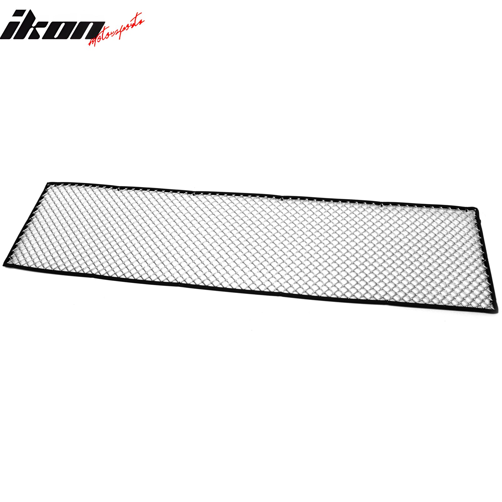 Universal Fit Front Bumper Grille Insert Woven Mesh LockCrimp Style Chrome