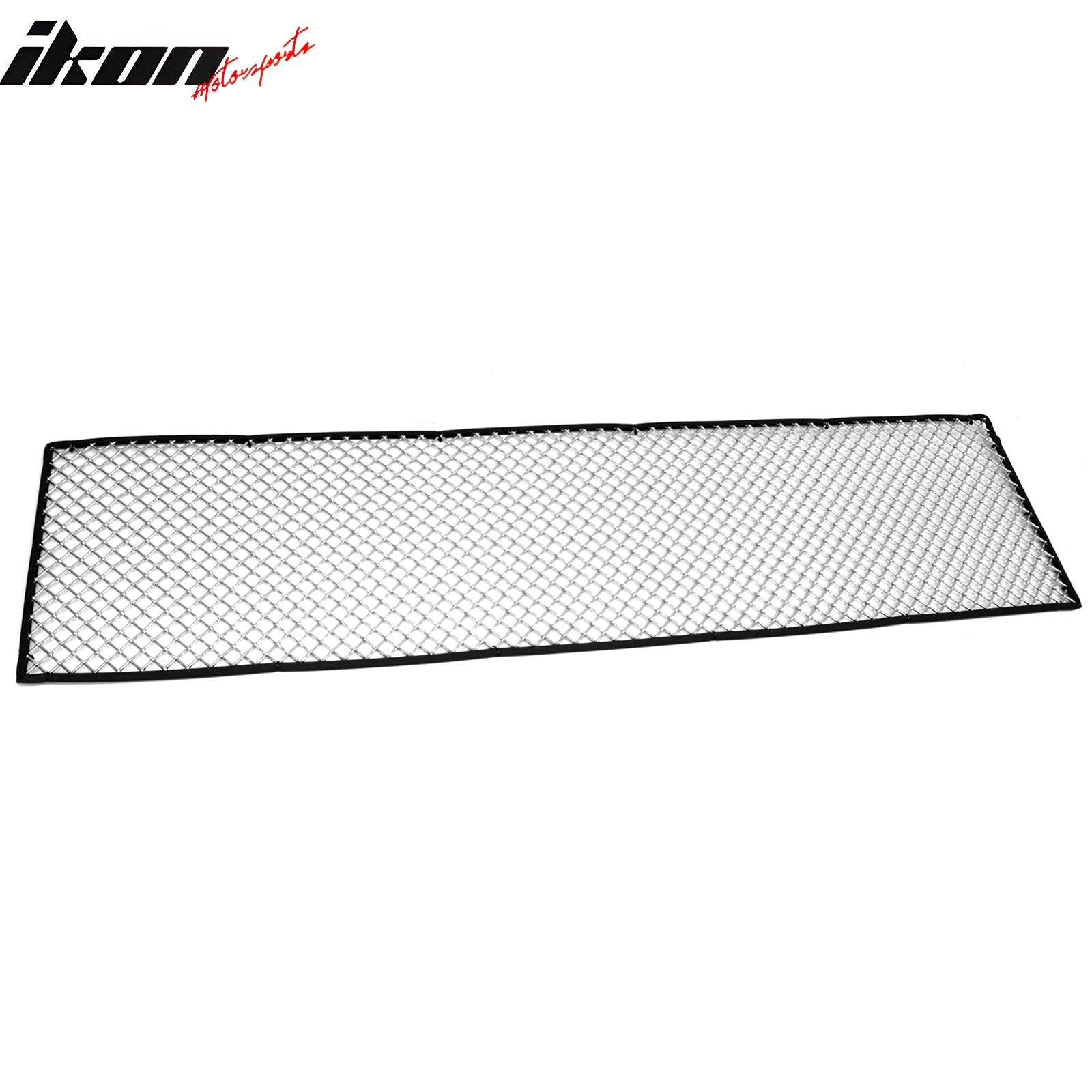 Universal Woven Mesh LockCrimp Style Front Bumper Grille Insert Assembly Chrome
