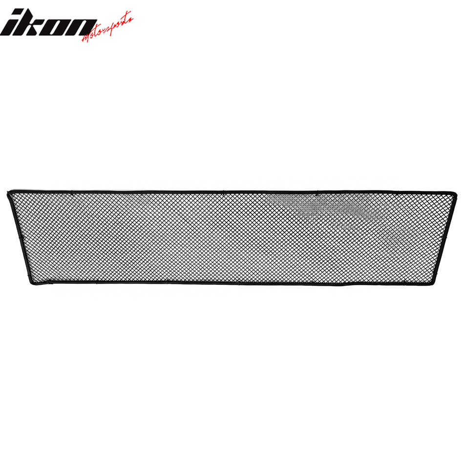 Universal Black Woven Mesh Lock Crimp Front Insert Grille Grill Stainless Steel