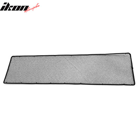 IKON MOTORSPORTS Universal Front Insert Grille Fits for Most Cars Front Bumper Hood Grille Woven Mesh Lock Crimp Style Titanium Stainless Steel Replacement 1PC 1'X4' Sheet; 1/4in x 1/4in Holes