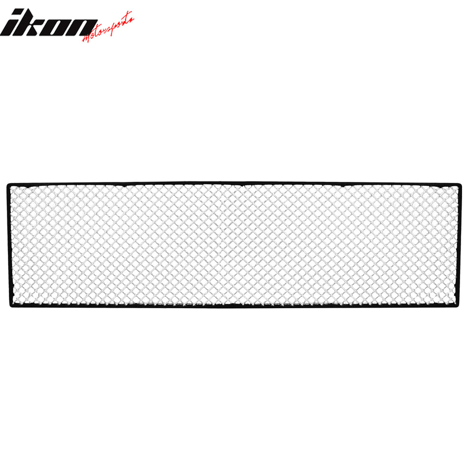 Universal Woven Mesh Lock Crimp Front Insert Grille Grill Stainless Steel Chrome