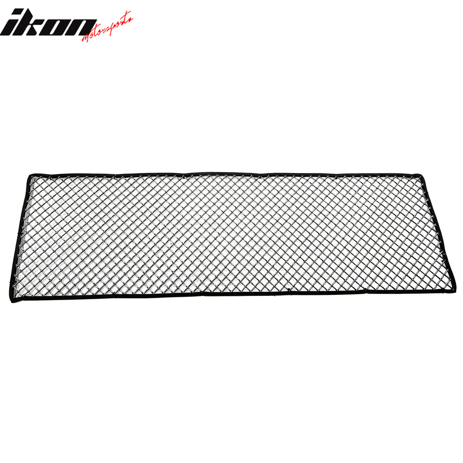 Universal Woven Mesh Lock Crimp Front Bumper Grille Stainless Steel Titanium