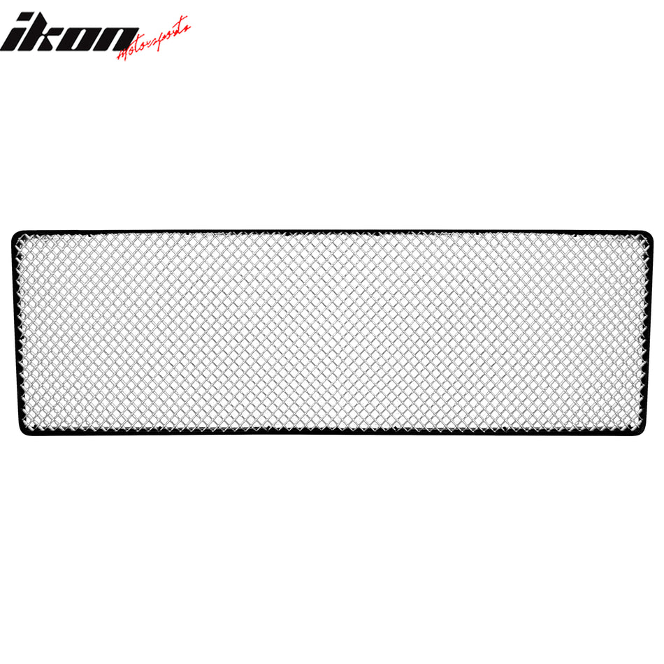 Universal Chrome Woven Mesh Lock Crimp Style Front Bumper Grille Stainless Steel