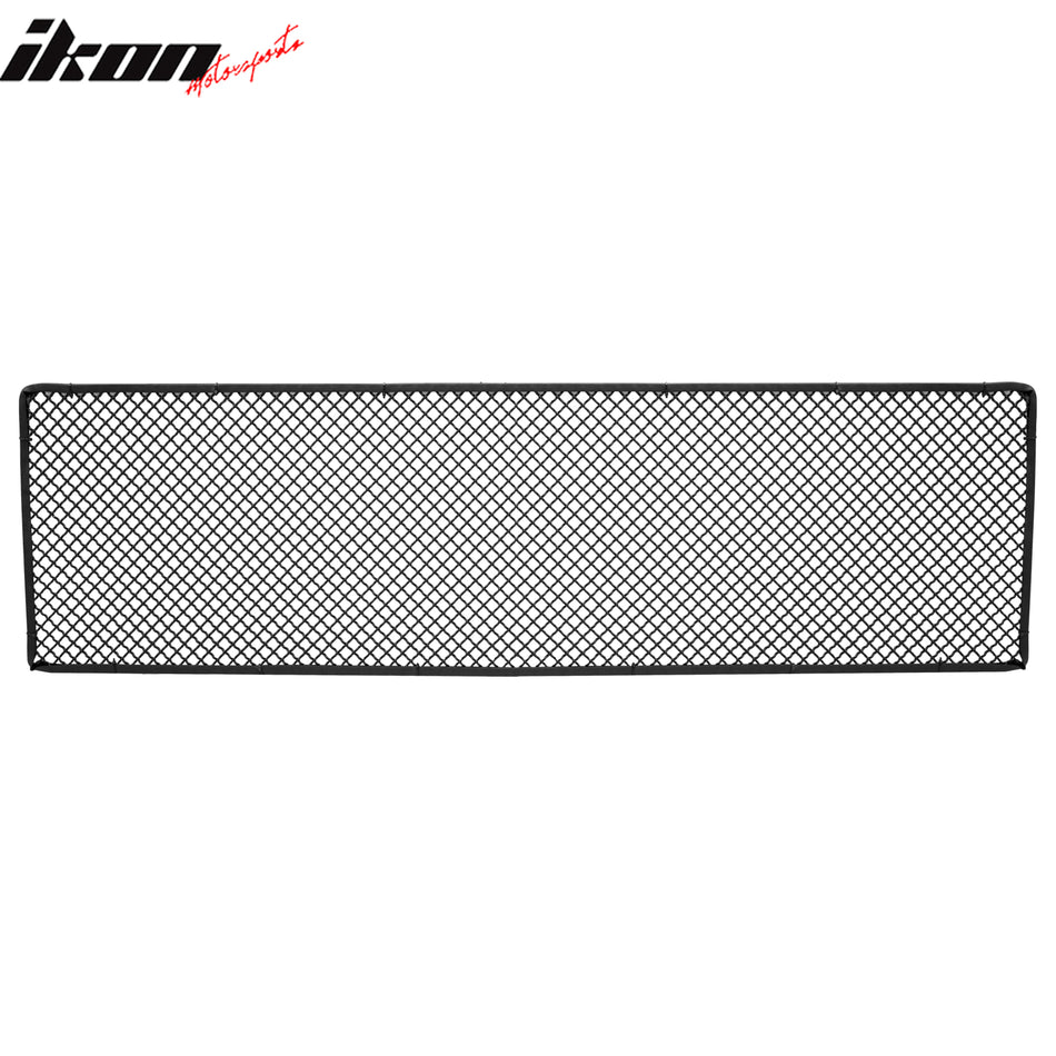 Universal Front Insert Grille Stainless Steel Woven Mesh Interchimp Style Black