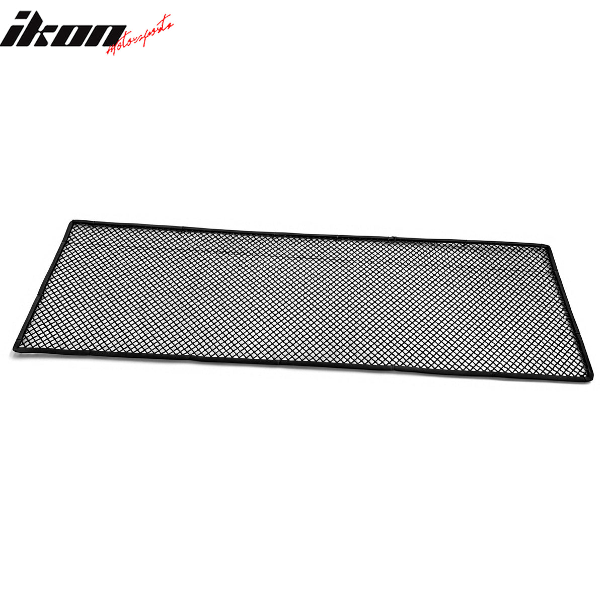 IKON MOTORSPORTS Universal Front Insert Grille Fits for Most Cars Front Bumper Hood Grille Stainless Steel Woven Mesh Interchimp Style Black Replacement 1PC 1'X3.3' Sheet; 1/4in x 1/4in Holes