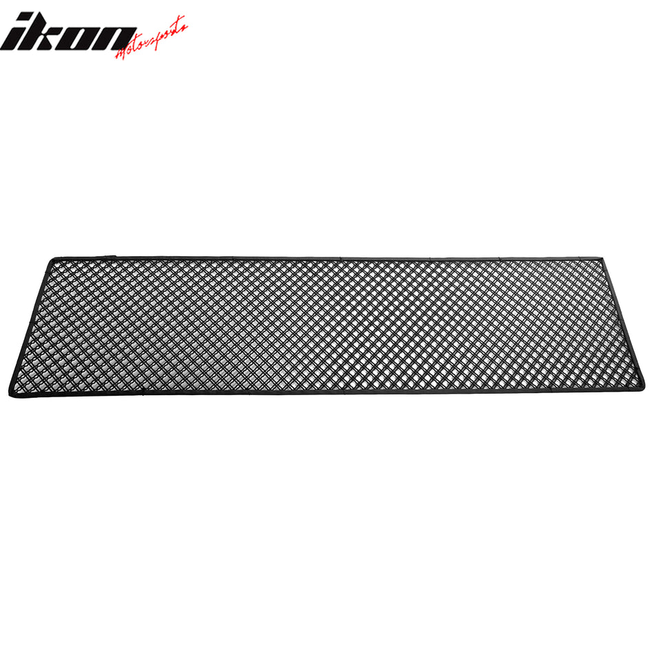 Universal Woven Mesh Lock Crimp Style Front Grille Cover Stainless Steel Black