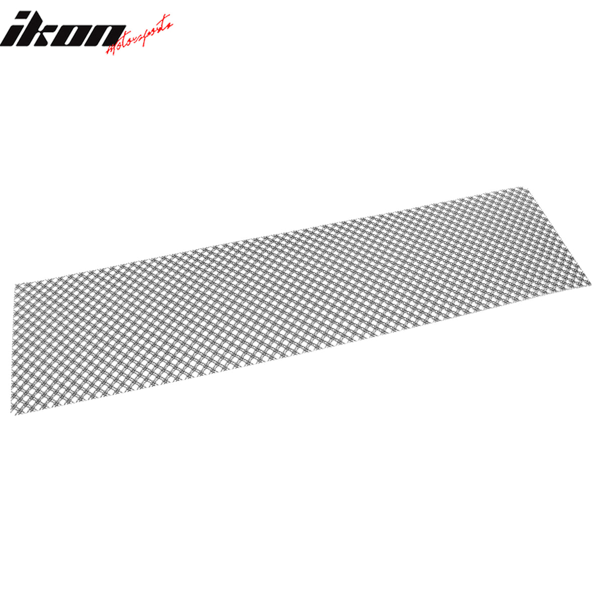 IKON MOTORSPORTS Universal Front Insert Grille Fits for Most Cars Front Bumper Hood Grille Stainless Steel Woven Mesh Dual Interchimp Style Titanium Replacement 1PC 1'X4' Sheet; 3/8inx 3/8in Holes