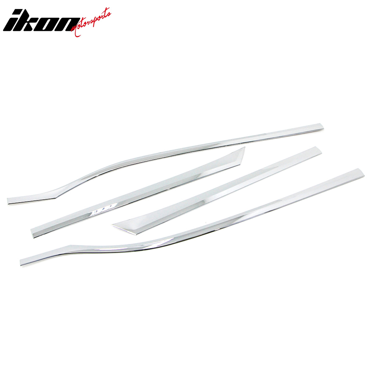 IKON MOTORSPORTS, Lower Door Molding Compatible With 2010-2013 Hyundai Tucson, 4PCS Side Skirts Door Line Sill Garnish Body Molding Trim ABS Chrome