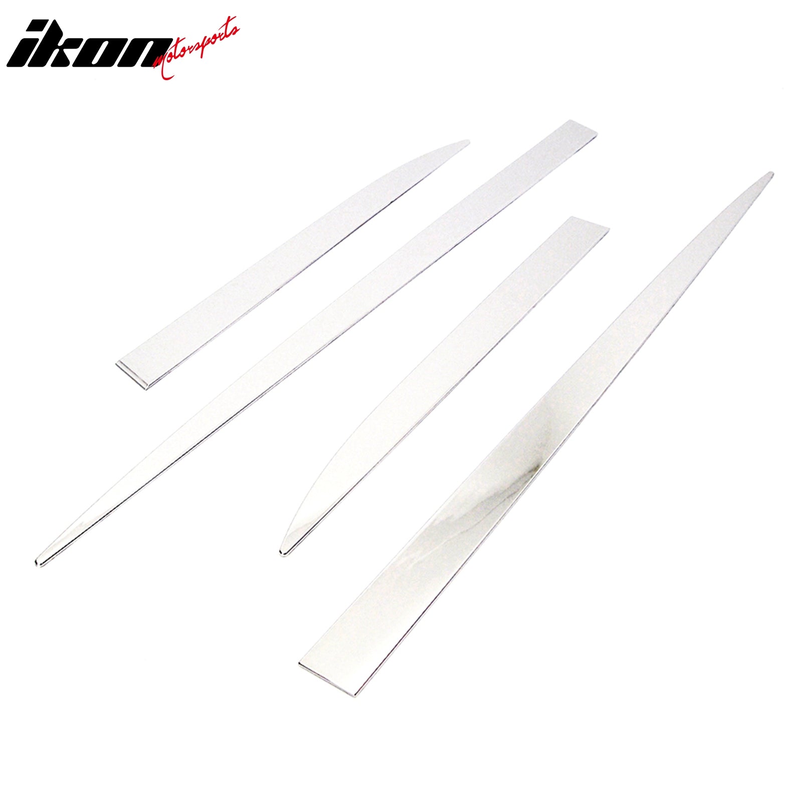 IKON MOTORSPORTS, Lower Door Molding Compatible With 2016-2017 Hyundai Tucson, 4PCS Side Skirts Door Line Sill Garnish Body Molding Trim ABS Chrome