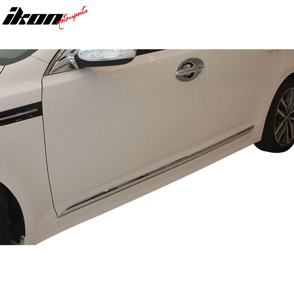 2011-2013 Kia Optima Chrome 4PCS Lower Door Molding Trim Garnish ABS